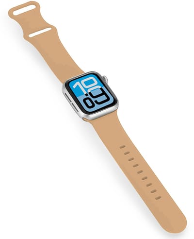 Bandje Geschikt voor Apple Watch 1, 2, 3, 4, 5, 6, 7, 8, 9, SE - 38/40/41 mm Siliconen Verstelbaar Polsband - Horloge Bandje - Walnoot