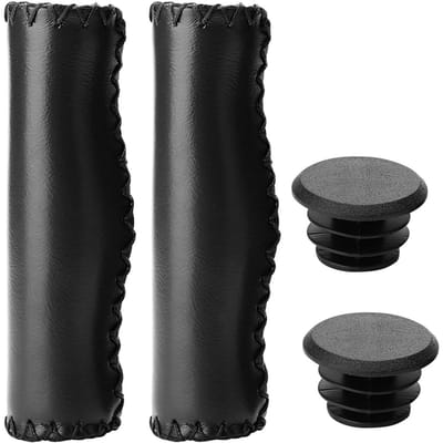 Dailygoods- Fietshandvatten Premium Kwaliteit - Handgenaaid - PU Coating - Antislip - Zachte Sponsvulling - Stofdichte Stekker - Fietsgrepen