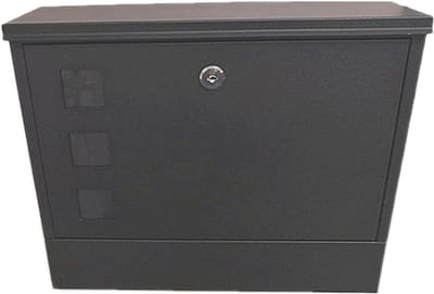Brievenbus Doos - Wanddoos Postbak - Post Ontvangen - Anti-diefstal Ingang - 36 x 95 x 30 cm - Zwart