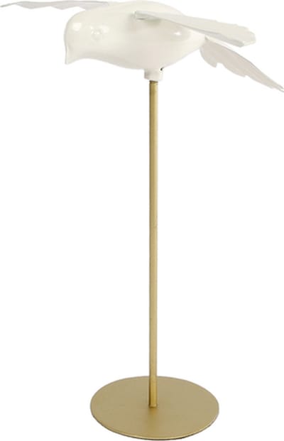 Figuren - Sculptuur "bird" L Wit/goud Metaal 15x13x20cm