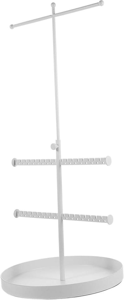 Juwelenrek - Sieradenhouder Organizer - Sieraden Presenteren - Stevig IJzer Materiaal - 42 x 20 x 20 cm - Wit