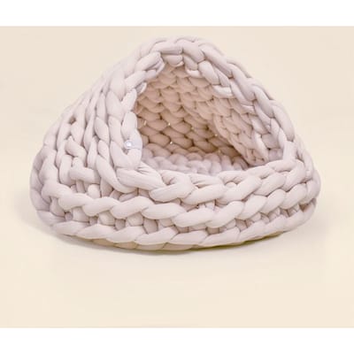 Gebreid honden- en kattenhuis voor alle seizoenen Comfortabel en afgesloten Geschikt voor katten Huisdier Kattenhuis Huisdierbenodigdheden Grote capaciteit Bottom diameter 35cm