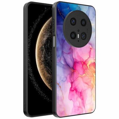 Geschikt voor Huawei Mate 70 Telefoonhoesje met marmeropdruk - TPU backcover case marble design - Regenboog - Smartphonica geschikt voor Huawei Mate 70