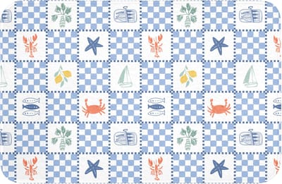 WC mat 60x40 cm - Antislip - Zomer - Patroon - Vierkant - Toiletmat - Vloermat - Douchemat - Toilet tapijt - Toiletmatten