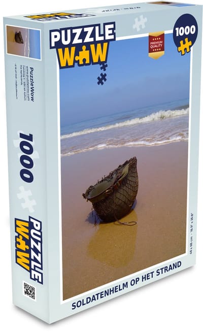 Puzzel Soldatenhelm op het strand - Legpuzzel - Puzzel 1000 stukjes volwassenen