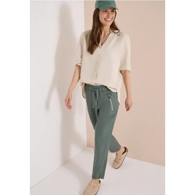 Slim Legs broek van linnenmix