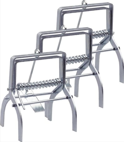*** 3 stuks Mollenval / Mollenklem - Mollenvanger - Molshopen - Mollen bestrijder - vangen - Val voor mollen - Staal - Vang moeiteloos mollen met Heble® - de ultieme professionele mollenklem -