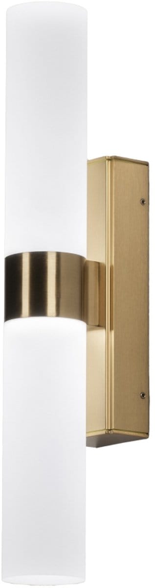 Lumidora Wandlamp 74694 - Voor binnen - TOULON - 2 Lichts - Ingebouwd LED - 6.0 Watt - 400 Lumen - 4000 Kelvin - Wit - Goud - Messing (kleur) - Metaal - Badkamerlamp - IP44