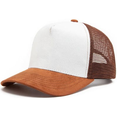 Lente Zomer Suede 5 Panel Mesh Baseballpet Grote Hoofd Unisex Truckerpet Mannen En Vrouwen Sport Snapback Petten Vrije Tijd Gorros 54-61CM white