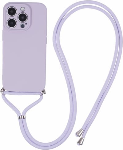 Coverup Hoesje - Geschikt voor iPhone 16 Pro Max Hoesje - Coverup Colour TPU Back Cover met Koord - Lavendel