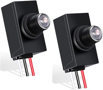 Allecto - Dusk to Dawn Sensor - Slimme Fotocel voor Buitenverlichting - 120-277V - Automatische Verlichting - Energiebesparend en Efficiënt - Gesch...