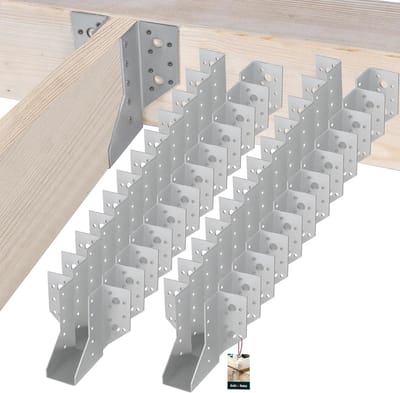 Balkschoenen Set - Houtverbinders Staal - Stevig Houtwerk - Verzinkt Staal - 40x110 mm - Zilverkleurig
