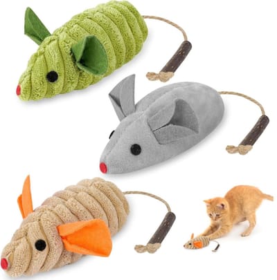 longziming -Katten Speelgoed Set - Kattenspeeltjes Assortiment - Natuurlijke Kattennepeta Vulling - Tandverzorging Door Kauwen - Biologisch En Onbewerkt - Stimuleert Jachtgedrag Veilig - 3 Stuks
