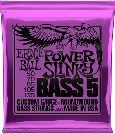 Ernie Ball 2821 Power Slinky Bassnaren 5-Snarig (50-135)