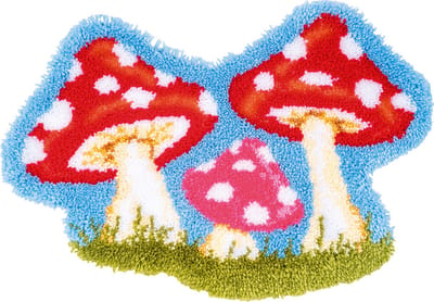 Vervaco - Knoopvormtapijt kit - Paddestoelen - PN-0154686 - Borduren - Borduurpakket - Borduurpakket volwassenen - Borduurpakket kind