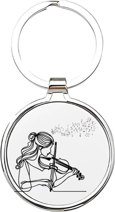 Akyol - Muzikante Sleutelhanger - muziek - De beste muzikant - Artiest - artiesten - muziek maken - viool - instrumenten - vioolspeler - kunstvorm - zanger - zangeres - pianiste - cadeau voor een muzikante - 4 x 7,5 CM