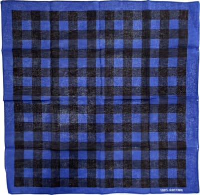 Fako Fashion - Bandana Blok - Blokken Zakdoek - Boeren Zakdoek - Geblokt - Blauw