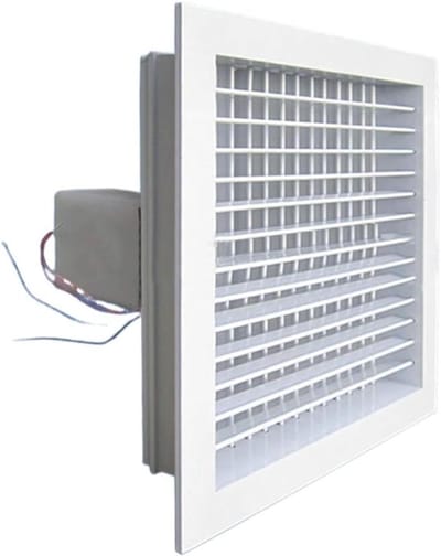 Ventilatierooster - Ventilatieafdekking - Stille Ventilatie - Verstelbare Louvre - 400x400 mm - One Color