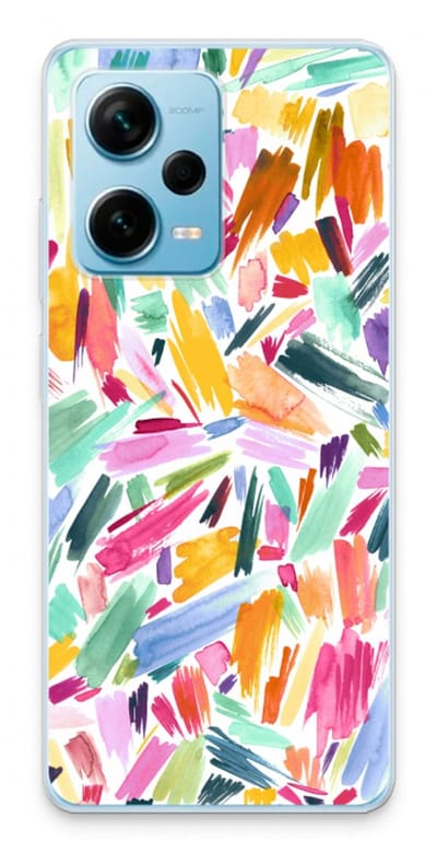 Case Company® - Hoesje geschikt voor Xiaomi Redmi Note 12 Pro Plus hoesje - Watercolor Brushstrokes - Soft Cover Telefoonhoesje - Bescherming aan alle Kanten en Schermrand
