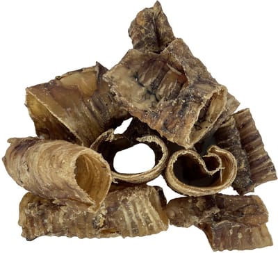 Petsnack Buffelslurf - Kauwsnack Gedroogde Buffel Luchtpijp - 5cm, 250gr
