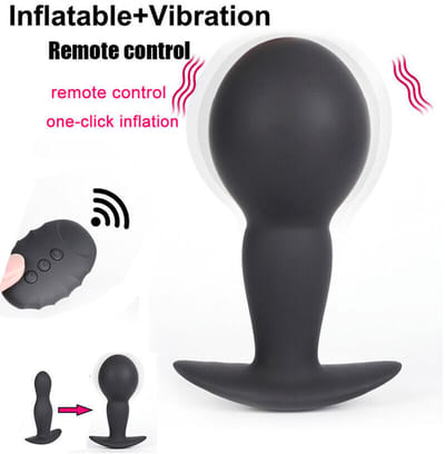 Mannelijke prostaatmassager, anusvergroting, opblaasbare, enorme dildo, buttplug, anale vibrator