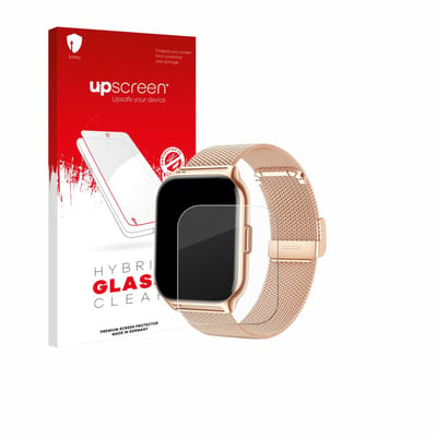 upscreen - Screenprotector voor APAUK Smartwatch 2.01" - Folie Beschermfolie Beschermglas transparant