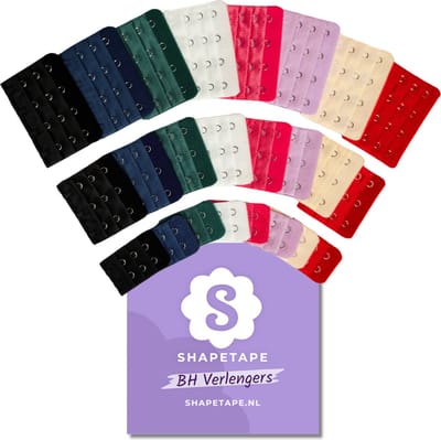 BH verlengstuk Mega pakket (24 stuks) in 3 Maten en 8 Kleuren - BH accessoires - Beha verlenger - Bra Extender