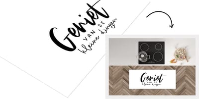 Keukenloper - Loper keuken - Geniet van de dingen - Spreuken - Quotes - 120x50 cm - Keukenloper vinyl