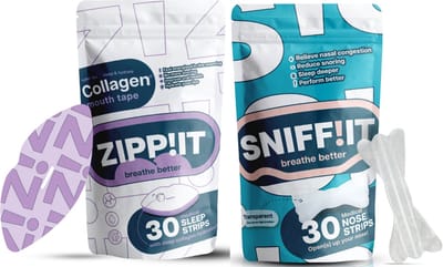 Beauty Bundel - Zippit® Collageen Mondtape & Sniffit® Transparante Neusstrips - Hoge dosis Collageen - Mouth tape - Mond Tape - Neuspleisters - Neusspreider - Anti snurk strips - Beter slapen