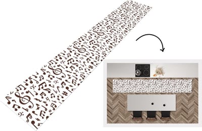Keukenloper - Loper keuken - Muzieknoten - Patronen - Muziek - 300x50 cm - Keukenloper vinyl