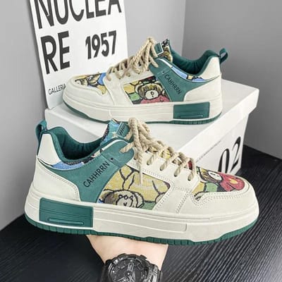 Heren Canvas Schoenen Nieuwe Platform Sneakers Trendy Veterschoenen Beer Skate Schoenen Heren Street Veelzijdige Casual Schoenen Tenis Masculino 43
