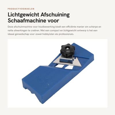 Dailygoods- Afschuining 45 Graden - Dubbele Gleuf - Rechte Randen - Lichtgewicht - Compact - Duurzaam ABS Kunststof - Houtbewerkingsgereedschap