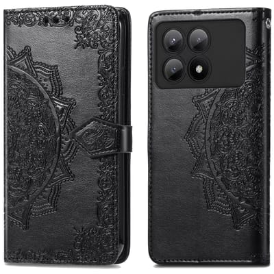 imoshion Hoesje - Geschikt voor Xiaomi Poco X6 Pro - Mandala Bookcase - Zwart