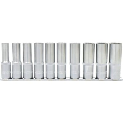 KS TOOLS 1/2" 12-kant-doppendoppenset lang 10-delig - 917.1750