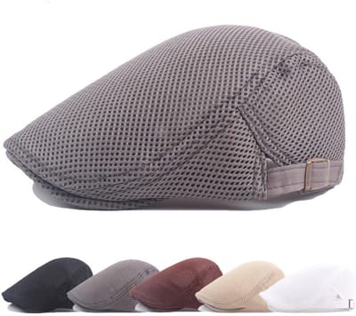 Flatcap grijs - luchtdoorlatend, beschermd tegen de zon - golf pet