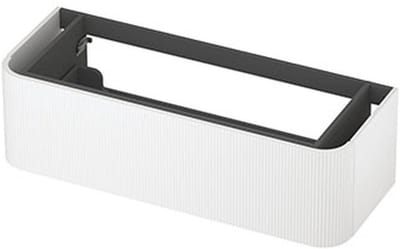 INK - Afgeronde Onderkast Gelakt 1 Lade Softclose met Gefreesd Front Tbv Grepen - 1200x450x350 Mm - Mat Wit
