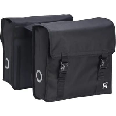 Willex - Dubbele Tas - XL - Waterafstotend - Universele Bevestiging - 34 liter - Zwart
