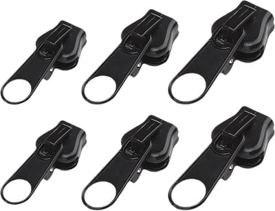 Ritsvervangers - Trekkoorden - Kleding Reparatie - Gereedschapsvrije Installatie - 6 Stuks - Zwart