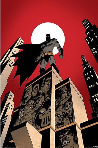 Hole in the Wall DC Comics Batman Maxi Poster-Villain Skyline (Diversen) Nieuw