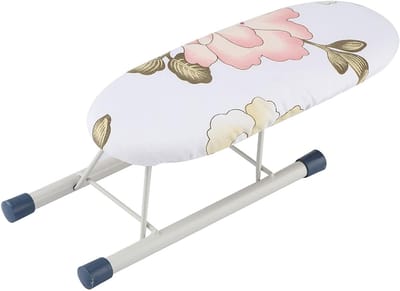 Strijkplank Mini - Opvouwbaar Tafelblad - Snel Kreukels Verwijderen - Afneembare Wasbare Hoes - 26.5 cm - Roze