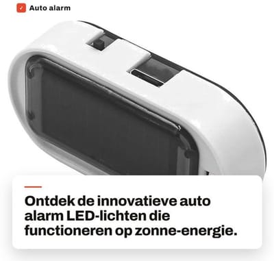Auto alarm LED-licht - Veiligheidslicht - Rood - Zonne-energie - Anti-diefstal - Geschikt voor auto - 2 stuks