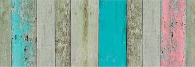Decoratie plakfolie - houten planken look - groen/bruin/roze - 45 cm x 2 meter - zelfklevend