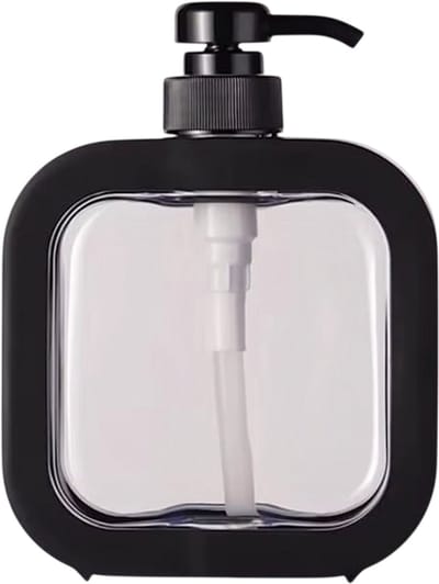 Navulbare Zeepdispenser Badkamer 300 ml – Zwart – Zeep Pompdispenser en Shampoo Dispenser voor Handzeep, Lotion en Douchegel