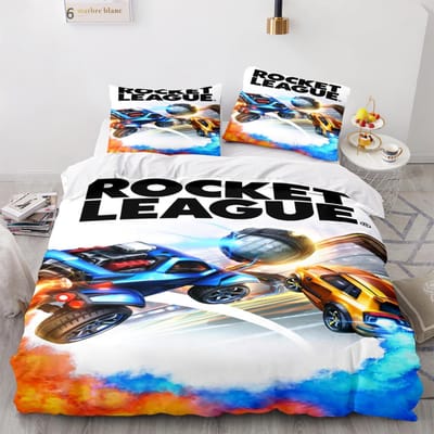 Rocket League Beddengoed Collectie Plaid Enkel Twin Volledig Queen King Size Auto Rocket League Bed Collectie Kinderkamer Dekbedovertrek EU Twin 135x200cm