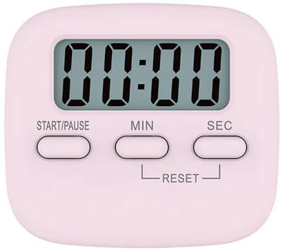 Digitale keukentimer, magnetische eierwekker, digitale keukenklok, keukenwekker met hoge toon, korte timer met lcd-display, geschikt voor koken, bakken, sporten en studeren, roze.
