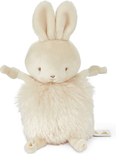 Bunnies By The Bay Roly Poly Knuffel - Knuffeldier - Geborduurde details - Konijn - 13 cm - Beige