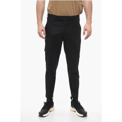 Verborgen sluiting NATE Skinny Fit Cargo-broek in zwart