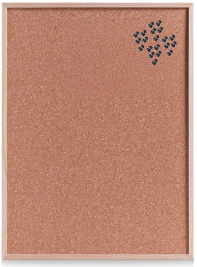 Zeller Kantoor Prikbord - 80 x 60 cm - inclusief 25x zwarte punaises - Thuis / Keuken - Memobord