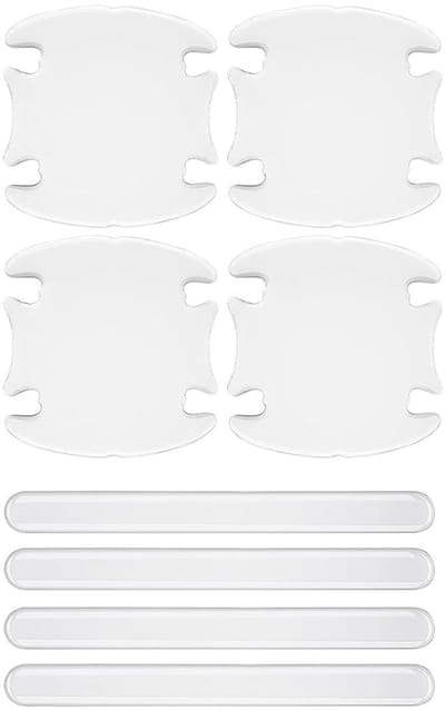Dailygoods- Autodeurklink Beschermfolie 8 Stuks - Krasbestendig - Transparant - Duurzaam PVC - Eenvoudige Installatie - Universele Pasvorm - Deurgreepbescherming
