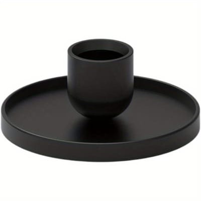 1 pièce Porte-bougie élégant Porte-bougie doré Ajout à n'importe quel décor pour fête de fin d'année Célébration Fournitures de fête noir